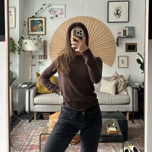 Aritzia brown cashmere sweater